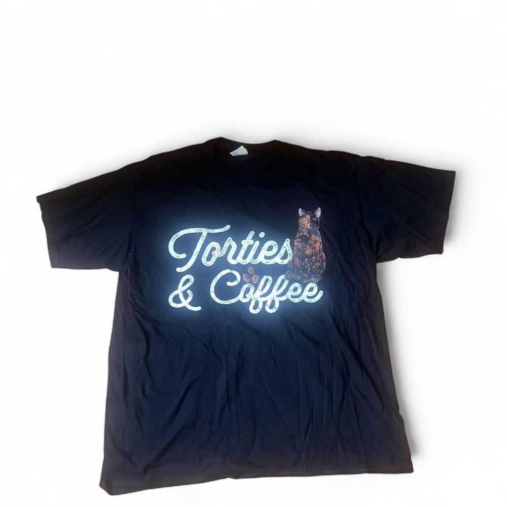 Men’s Black “Torties and Coffee” Tshirt SZ XL
